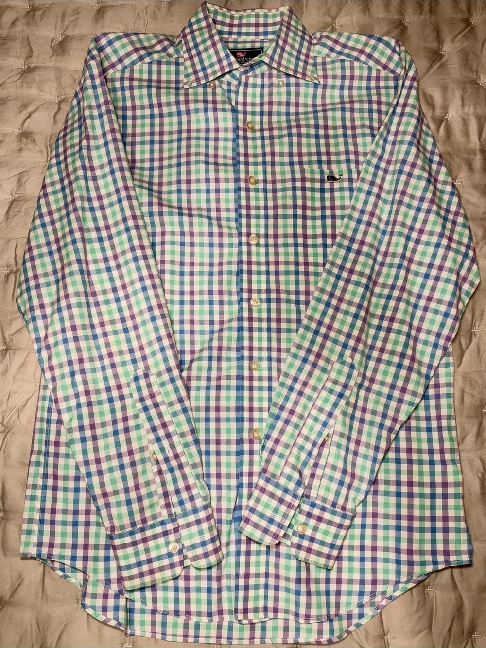 vineyard vines Classic Fit Tucker Shirt Plaid Button Down Size Small Like New
